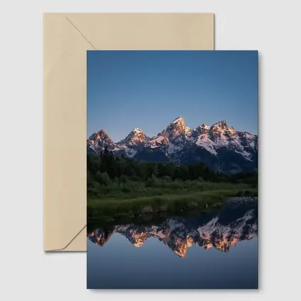 Grand Teton Mountains Reflected In Still River