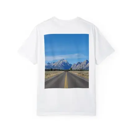 Open Road Leading to Grand Teton Mountains