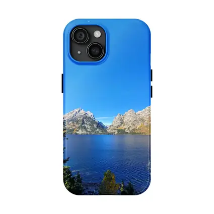 Grand Teton Mountains Blue Lake Autumn View
