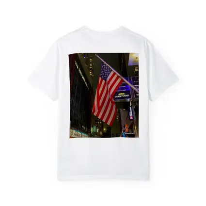 American Flag New York City Night Street