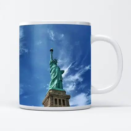 Statue of Liberty Blue Sky New York