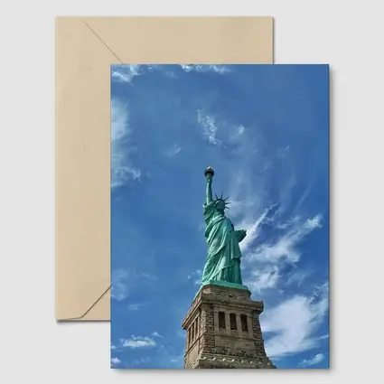 Statue of Liberty Blue Sky New York