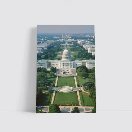 US Capitol Building Washington DC Aerial View