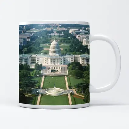 US Capitol Building Washington DC Aerial View