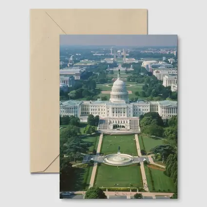 US Capitol Building Washington DC Aerial View