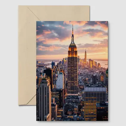 Empire State Building New York City Sunset