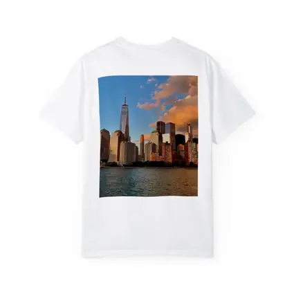 New York City Skyline Golden Sunset View