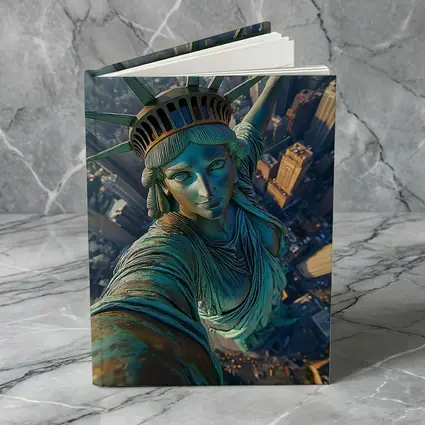Statue of Liberty Selfie New York Skyline