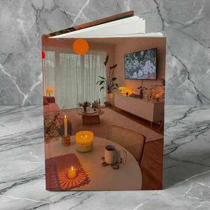 Cozy Living Room Warm Candlelight Evening Ambiance