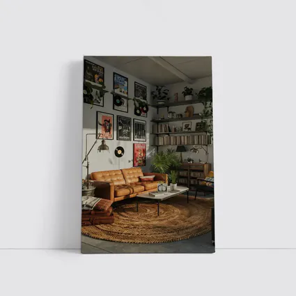 Retro Living Room With Vinyl Record Gallery
