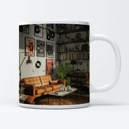 Retro Living Room With Vinyl Record Gallery