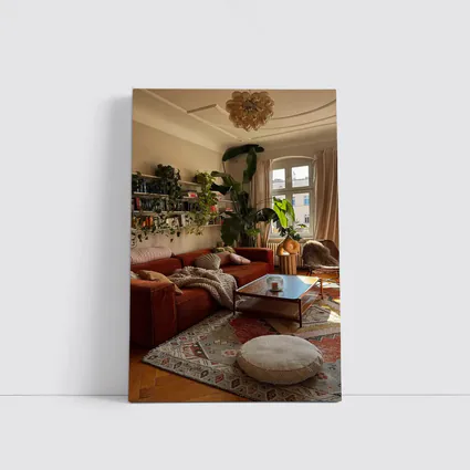 Boho Living Room Warm Terracotta Cozy Interior
