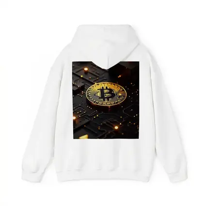 Bitcoin Gold Coin Dark Circuit Board