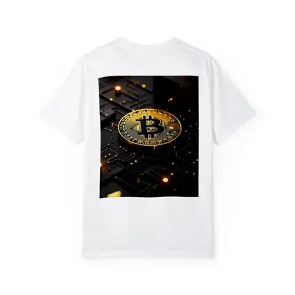Bitcoin Gold Coin Dark Circuit Board