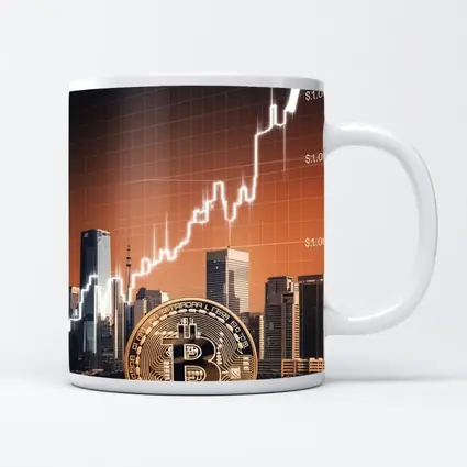 Bitcoin Gold Coin City Skyline Chart