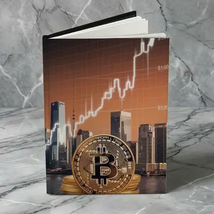 Bitcoin Gold Coin City Skyline Chart