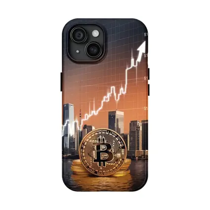 Bitcoin Gold Coin City Skyline Chart