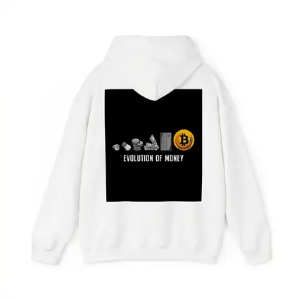 Evolution of Money Bitcoin Black Background