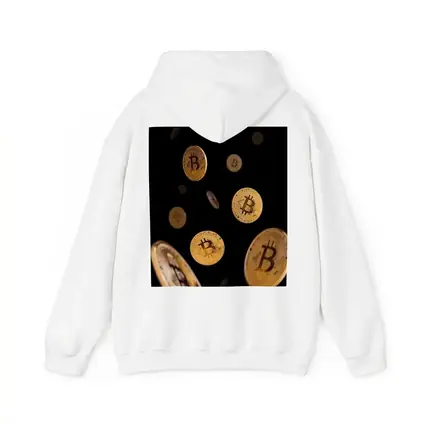 Gold Bitcoin Coins Falling Black Background