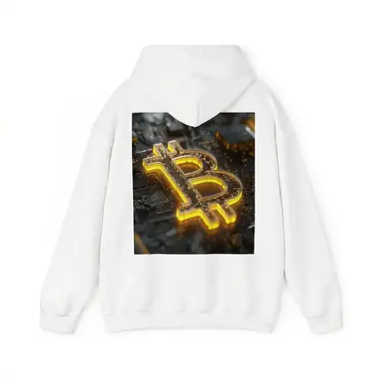 Gold Bitcoin Symbol On Dark Circuit Board