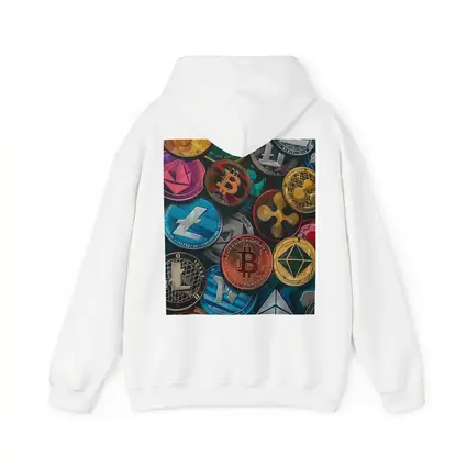 Cryptocurrency Coins Collection Colorful Digital Art