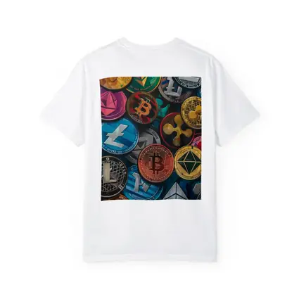 Cryptocurrency Coins Collection Colorful Digital Art