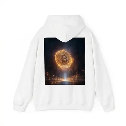 Bitcoin Coin Fire Dark City Street