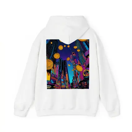 Bitcoin Rain Neon Pop Art City
