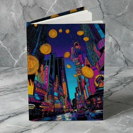 Bitcoin Rain Neon Pop Art City