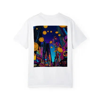 Bitcoin Rain Neon Pop Art City