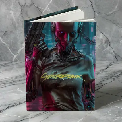 Cyberpunk Woman Cyborg Neon City Night