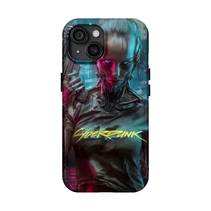 Cyberpunk Woman Cyborg Neon City Night