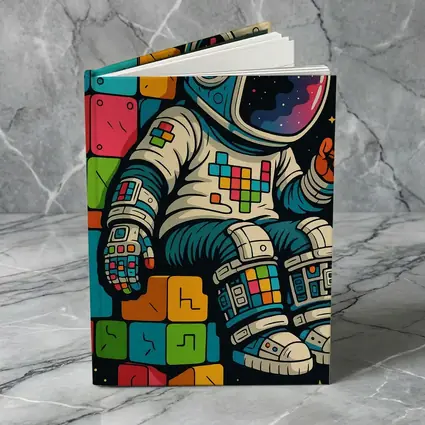 Astronaut Playing Tetris In Outer Space