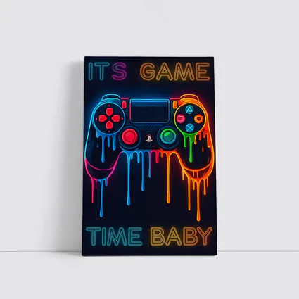 Neon Dripping Gaming Controller Dark Background