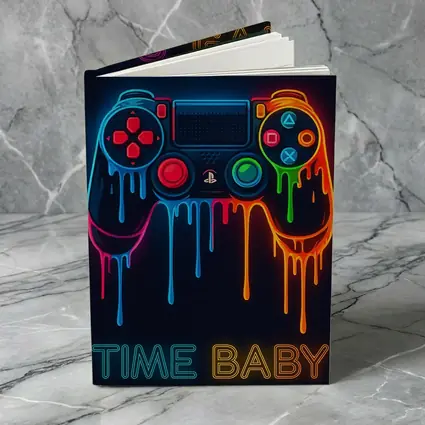 Neon Dripping Gaming Controller Dark Background