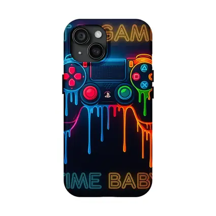Neon Dripping Gaming Controller Dark Background