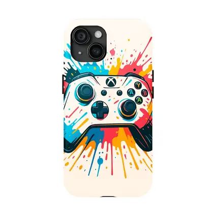 Xbox Controller Colorful Paint Splash Art
