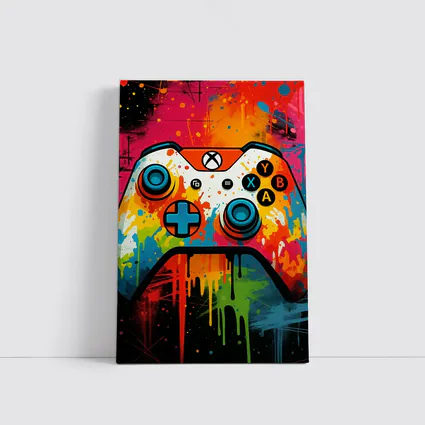 Xbox Controller Graffiti Colorful Paint Splatter Art