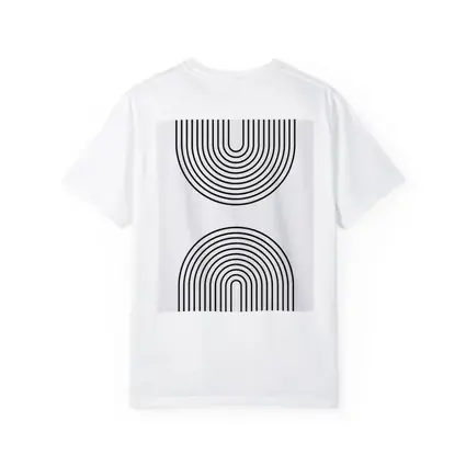 Black White Arch Lines Minimalist Geometric Art