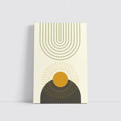 Boho Sun Arc Lines Minimalist Abstract Art