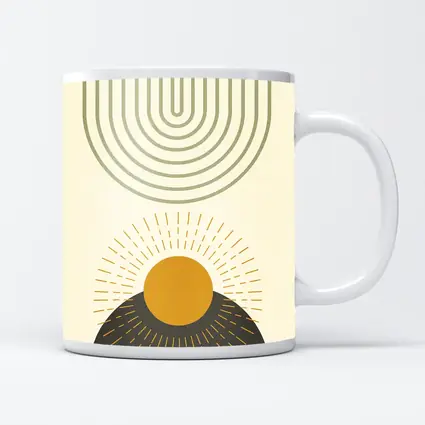 Boho Sun Arc Lines Minimalist Abstract Art