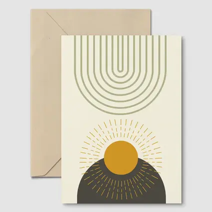 Boho Sun Arc Lines Minimalist Abstract Art