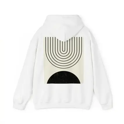 Black White Arch Geometric Minimal Abstract Art