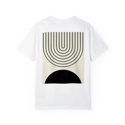 Black White Arch Geometric Minimal Abstract Art