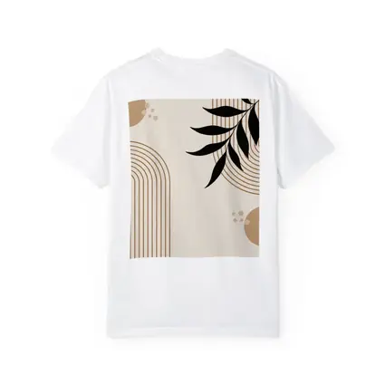 Boho Arch Lines Leaf Beige Abstract Art