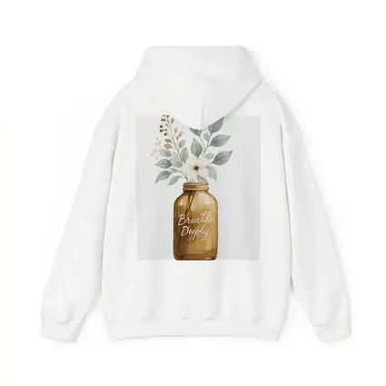 Breathe Deeply Mason Jar Watercolor Floral