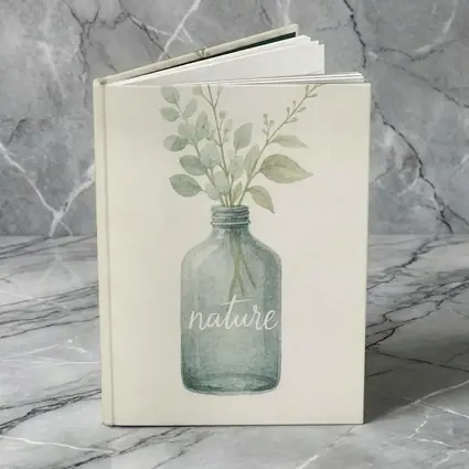 Watercolor Nature Bottle Eucalyptus Botanical Art