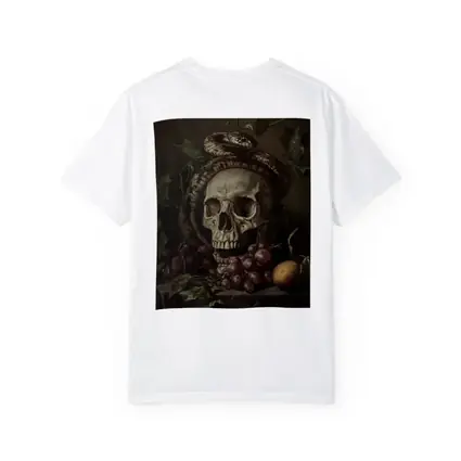 Skull Snake Still Life Dark Gothic Painting
