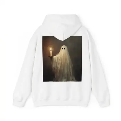 Ghost Holding Candle Oil Painting Dark