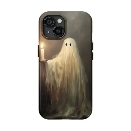Ghost Holding Candle Oil Painting Dark